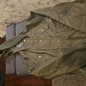 Olive Green Hooded Women's Jacket